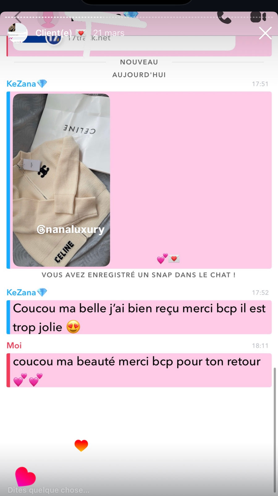 Avis client NANA